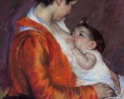 玛丽 史帝文森 卡萨特 : Louise Nursing Her Child